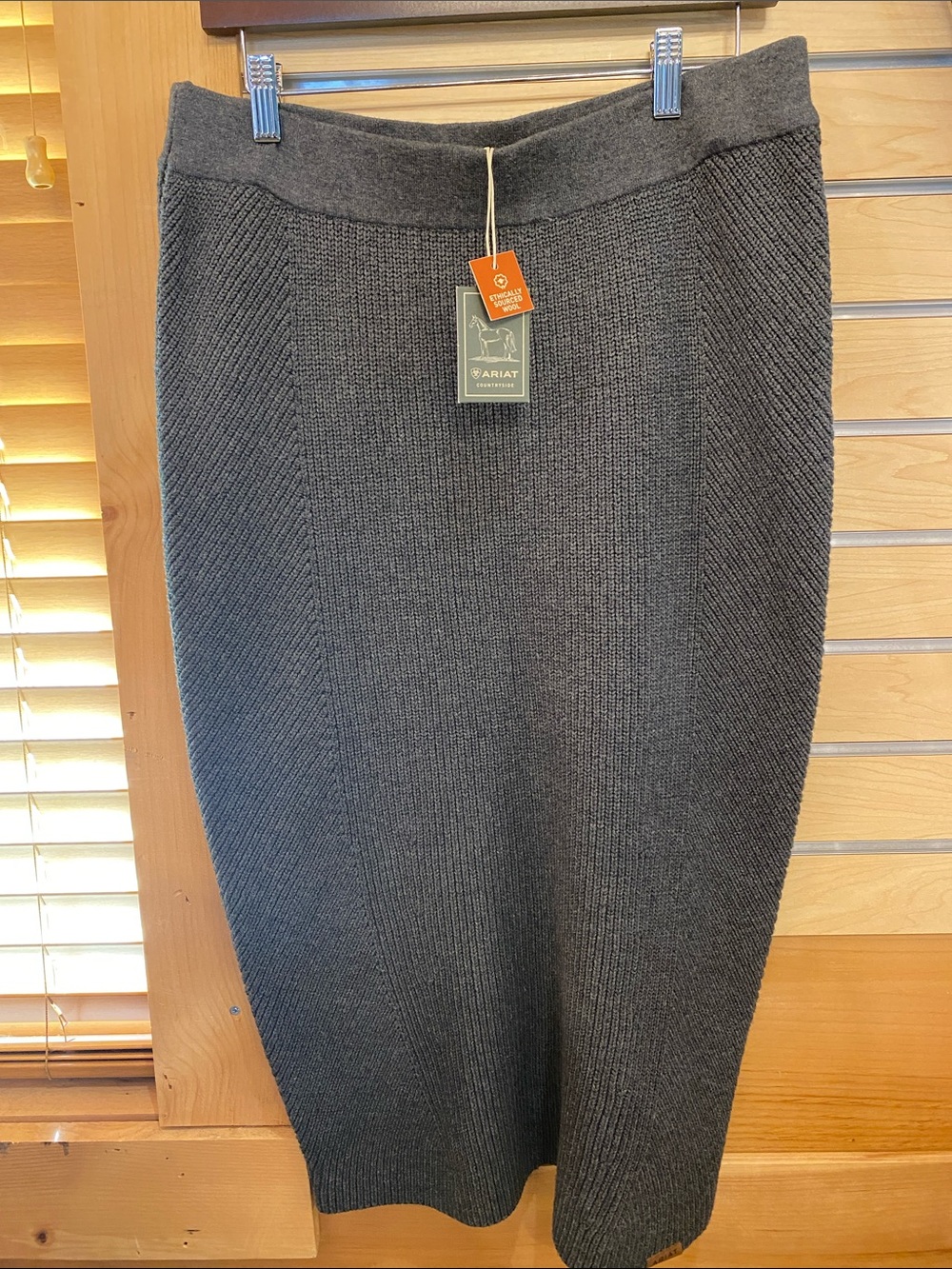 Ariat Gray Ribbed Knit Pencil Malvern Skirt